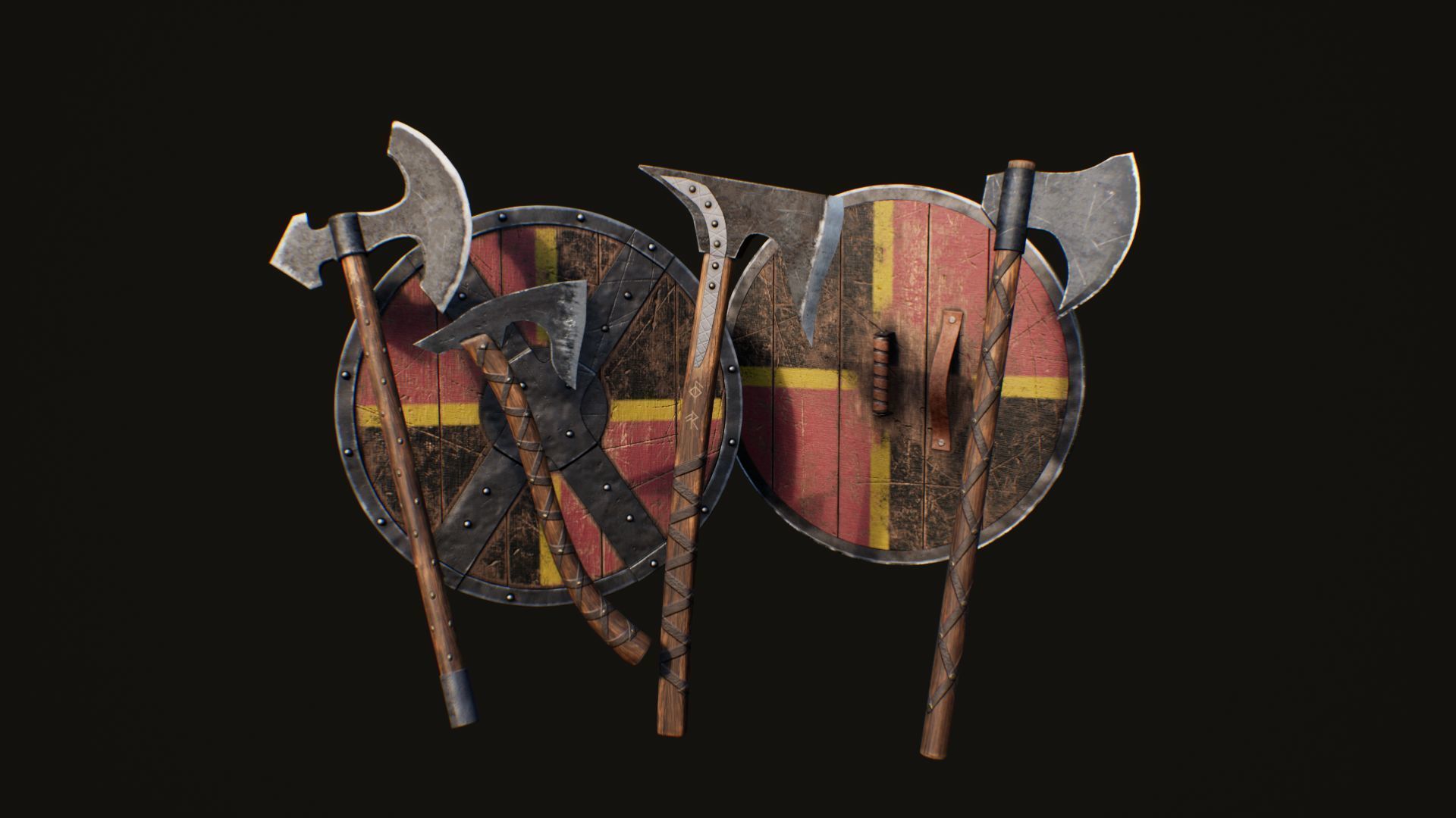 Melee Weapon Kit Medieval UE4 and 5 Low-poly 3D model_4