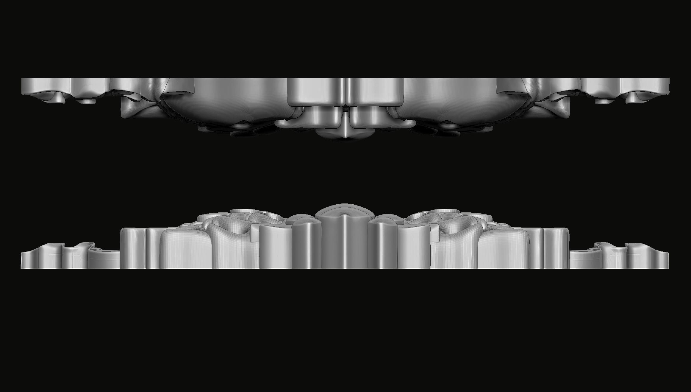 Buddhist Golden Fish Relief 3D print model_6