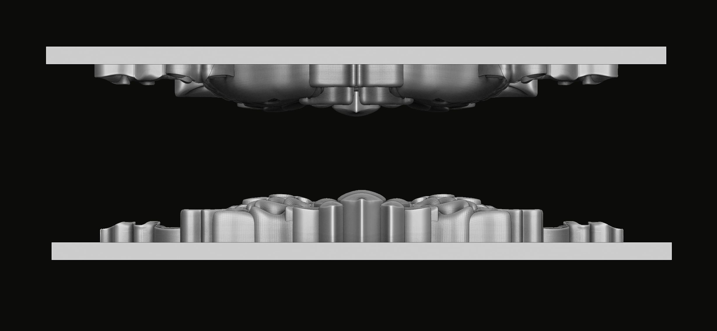 Buddhist Golden Fish Relief 3D print model_4