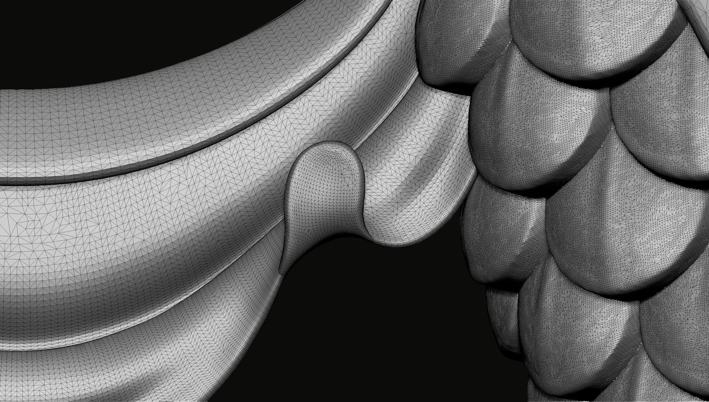 Buddhist Golden Fish Relief 3D print model_7