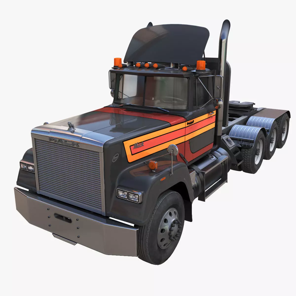 SuperLiner heavy hauler truck Low-poly 3D model