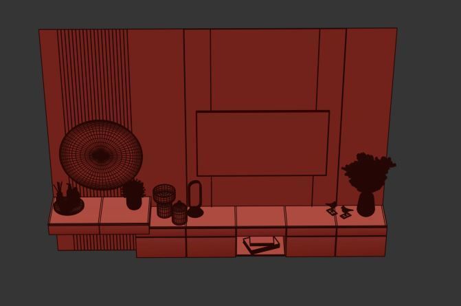 Bedroom Furniture Composition 03 3D model_15