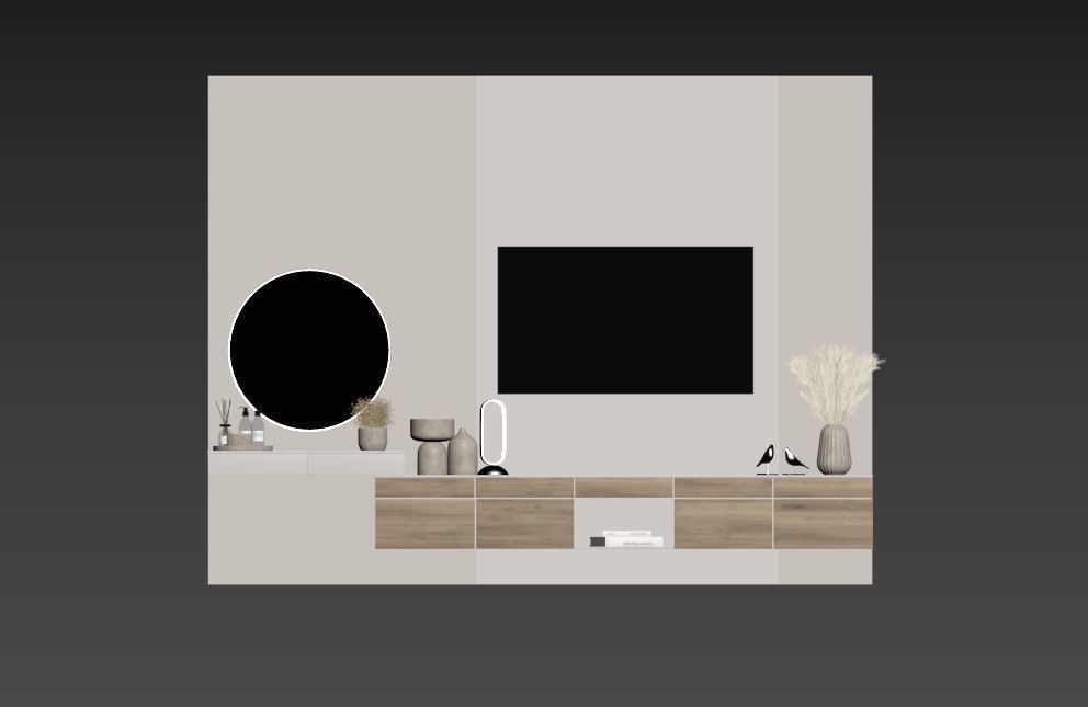 Bedroom Furniture Composition 03 3D model_8