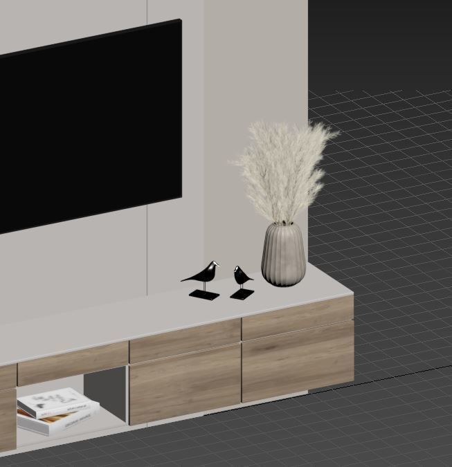 Bedroom Furniture Composition 03 3D model_10