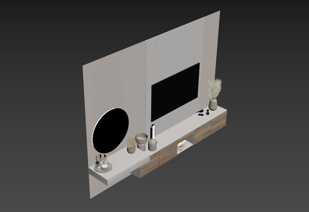 Bedroom Furniture Composition 03 3D model_7