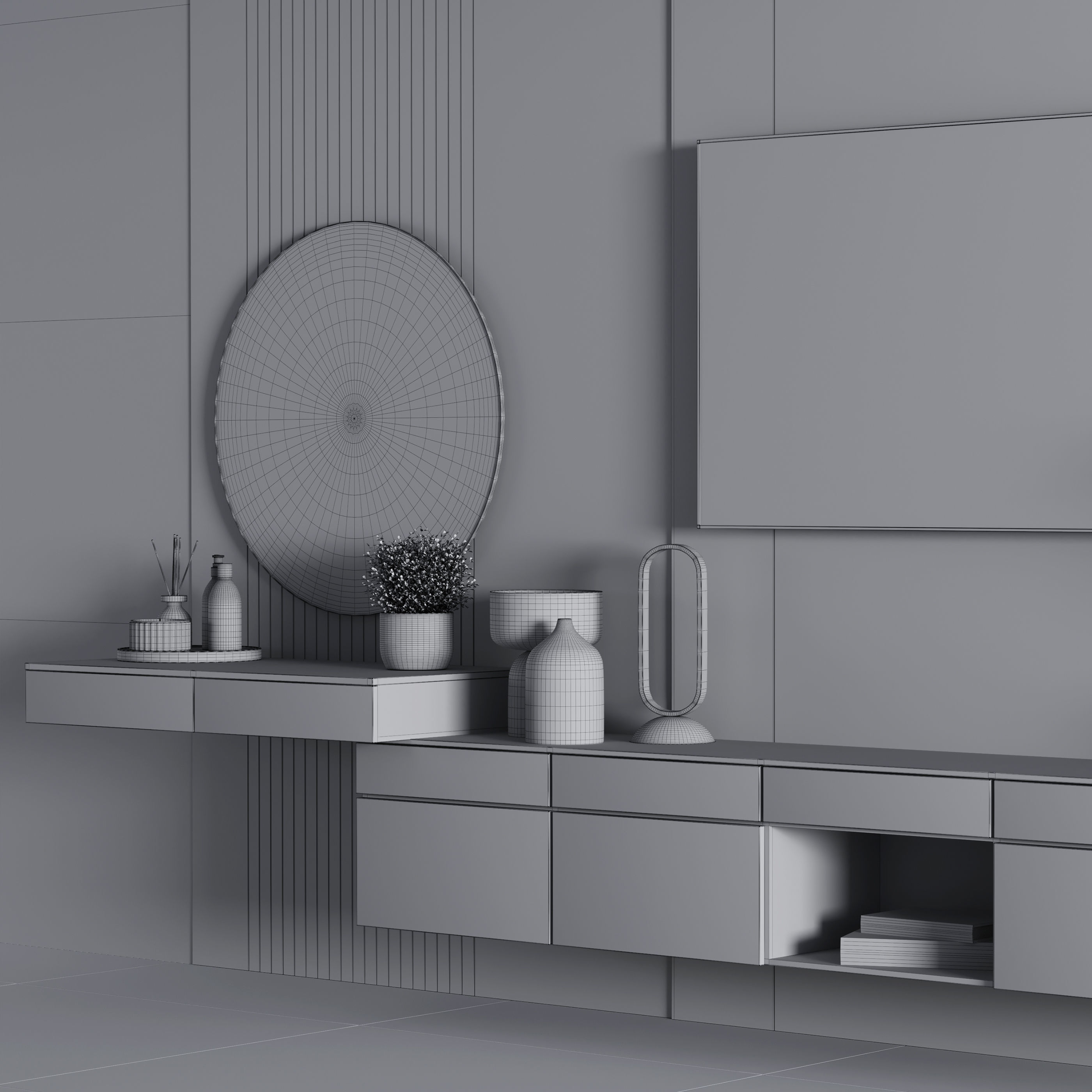 Bedroom Furniture Composition 03 3D model_6