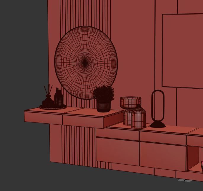 Bedroom Furniture Composition 03 3D model_16