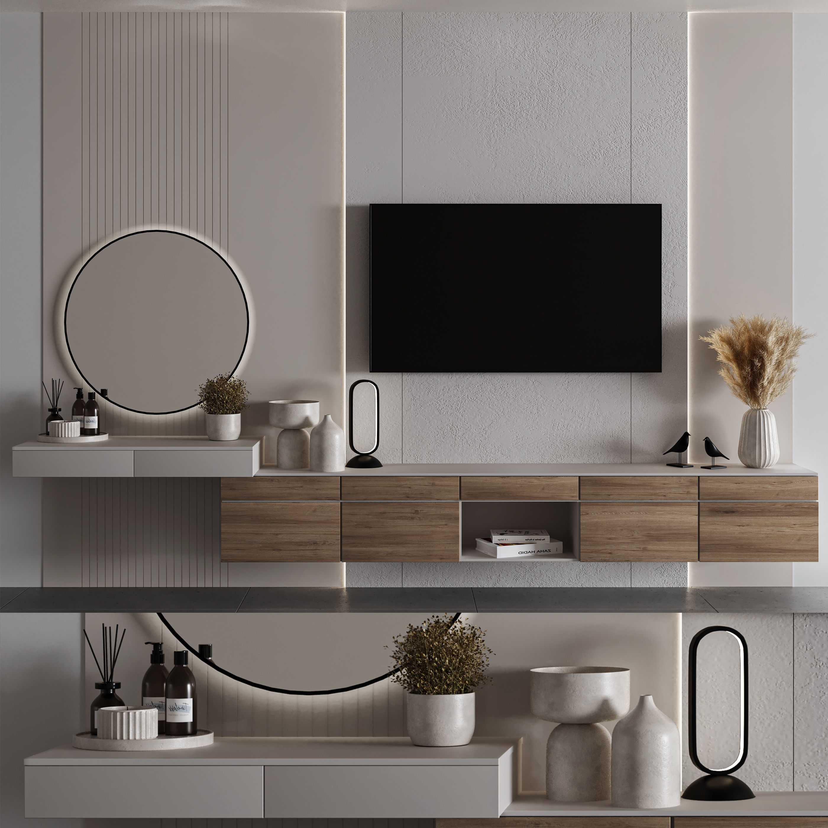 Bedroom Furniture Composition 03 3D model_1