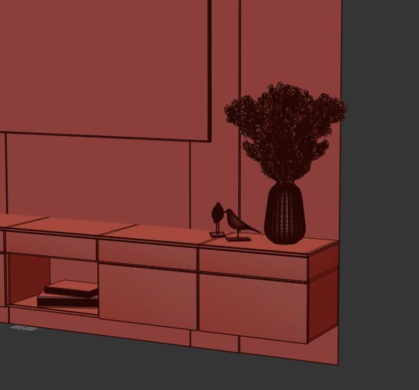 Bedroom Furniture Composition 03 3D model_17