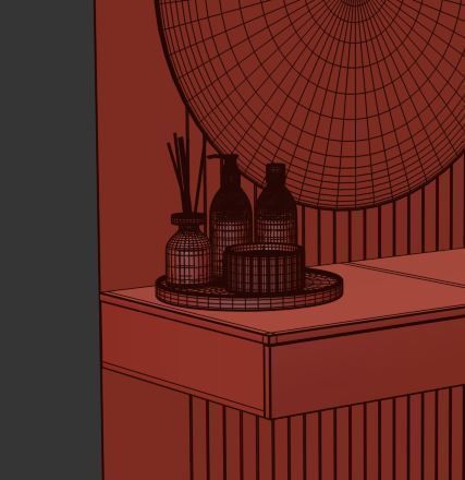 Bedroom Furniture Composition 03 3D model_19