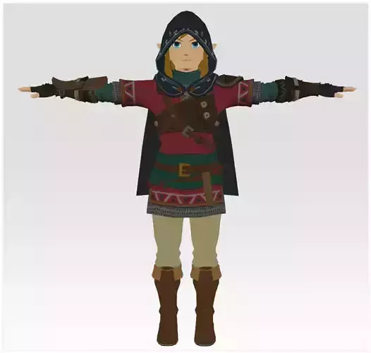 Elda the Elf Free low-poly 3D model