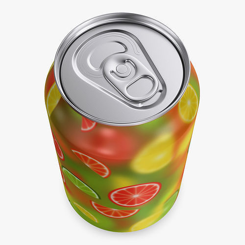 Citrus Day Orange Soda Can 330ml Simple M 1 3D model 3