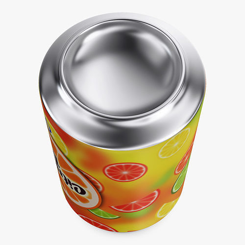 Citrus Day Orange Soda Can 330ml Simple M 1 3D model 4