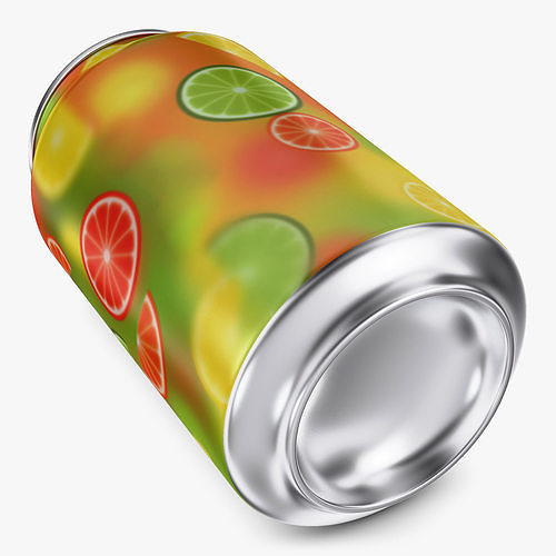 Citrus Day Orange Soda Can 330ml Simple M 1 3D model 6