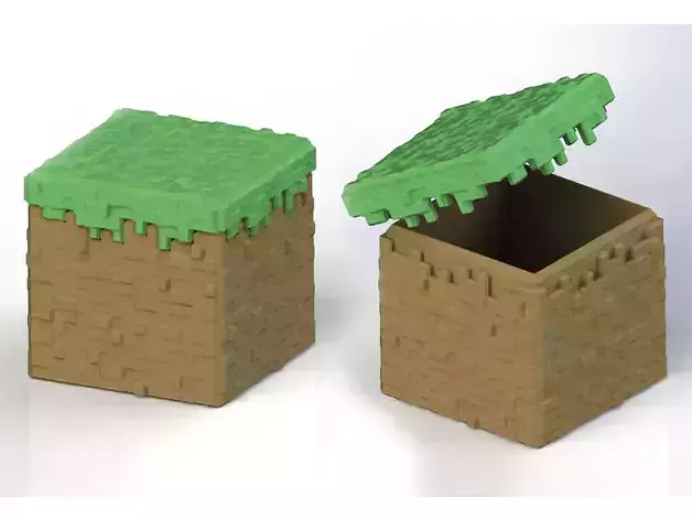 Minecraft Grass Block Container