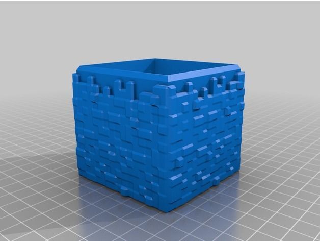 Minecraft Grass Block Container 3D print model_3