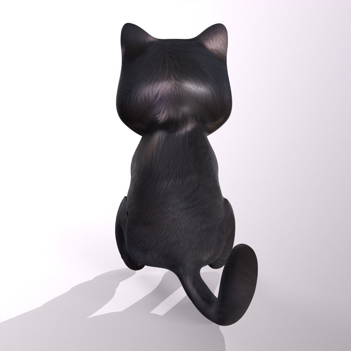 Cat Cartoon Animated and Rigged Low-poly 3D model_5