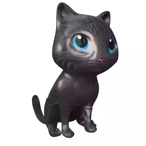 Cat Cartoon Animated and Rigged