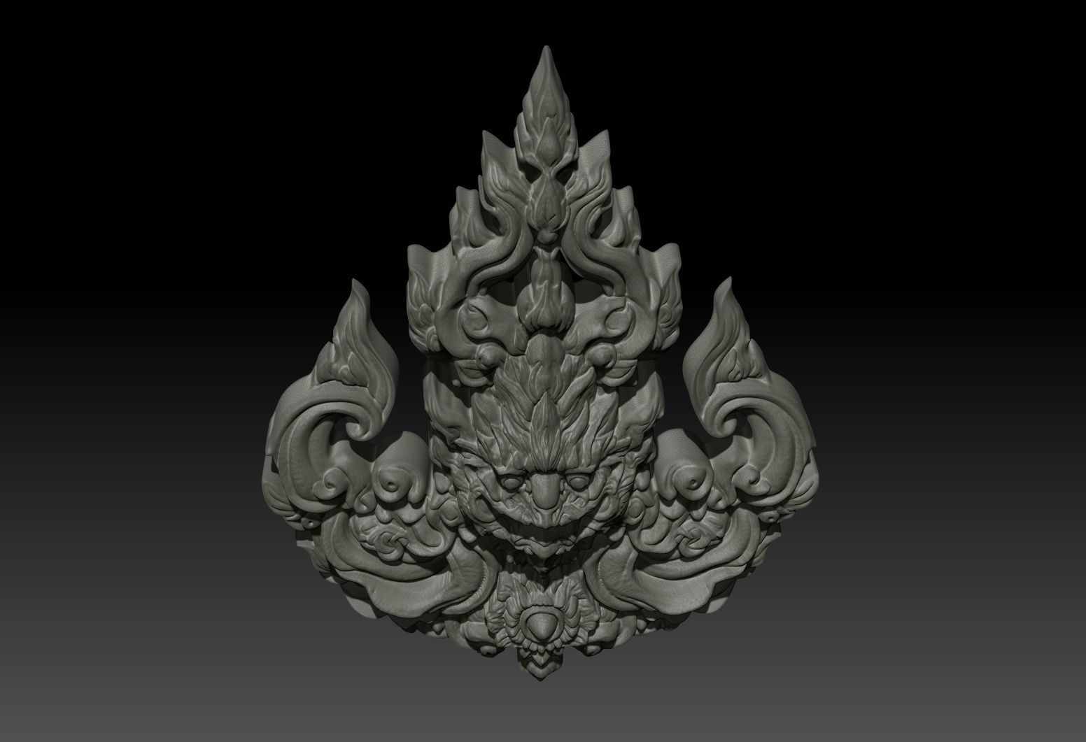 Thai Ornament Decor Bas Relied 18 - 231008 3D print model_4