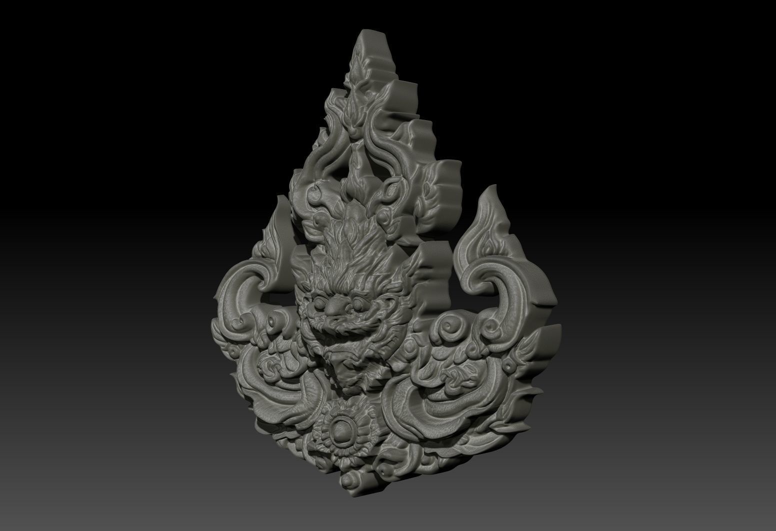 Thai Ornament Decor Bas Relied 18 - 231008 3D print model_2