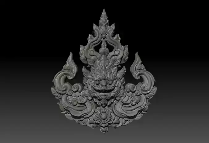 Thai Ornament Decor Bas Relied 18 - 231008 3D print model