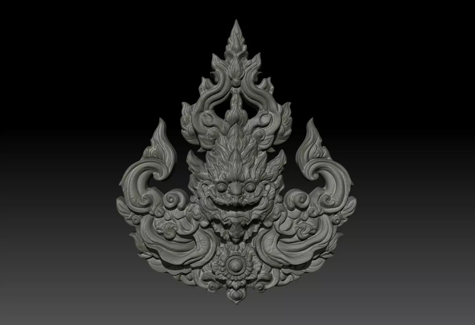 Thai Ornament Decor Bas Relied 18 - 231008 3D print model_0