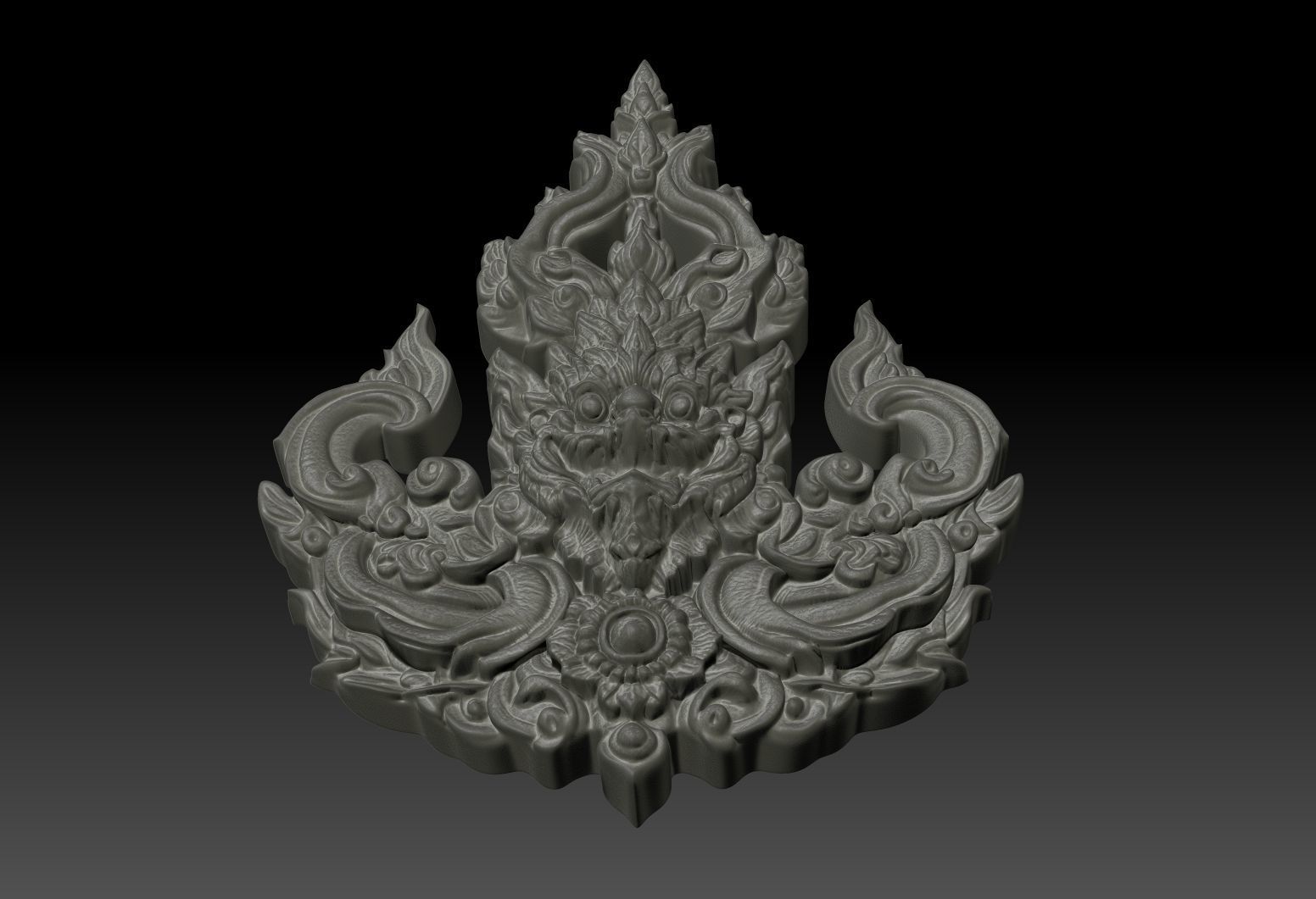 Thai Ornament Decor Bas Relied 18 - 231008 3D print model_3