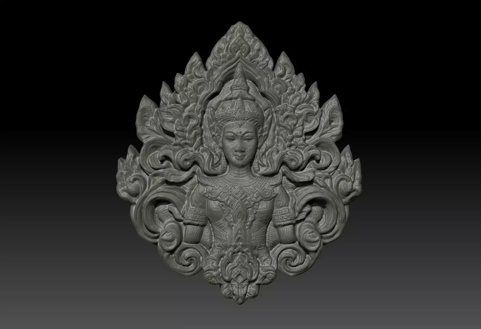 Thai Ornament Decor Bas Relied 17 - 231008 3D print model_0