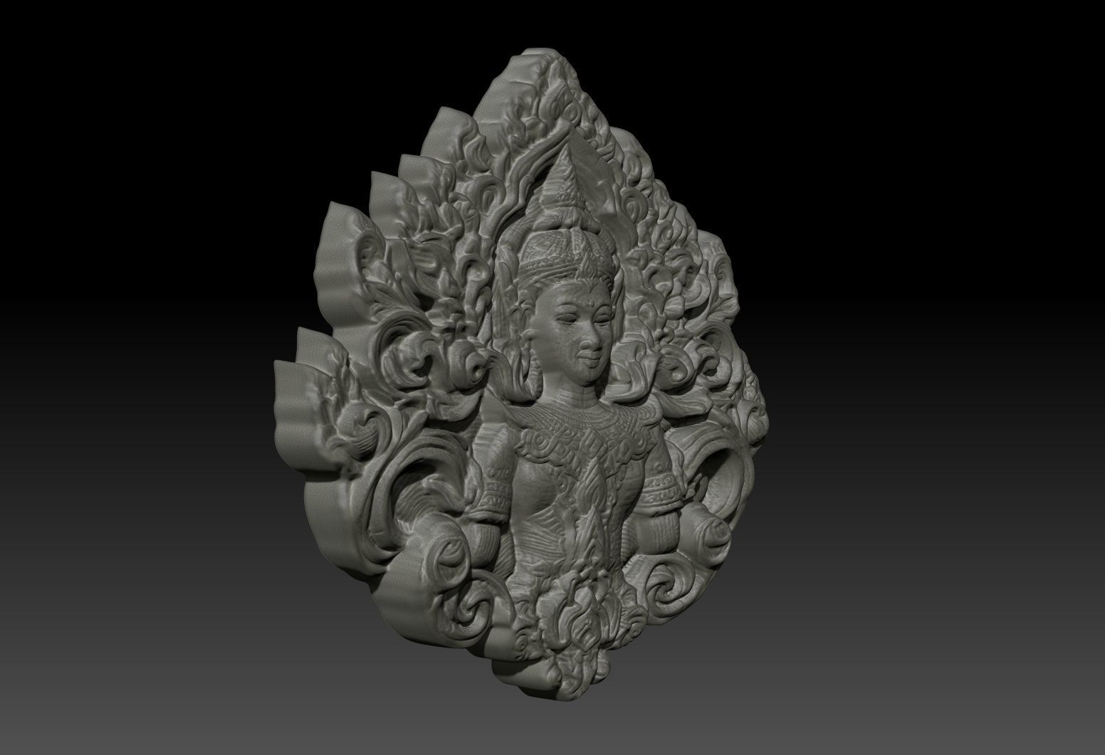 Thai Ornament Decor Bas Relied 17 - 231008 3D print model_1