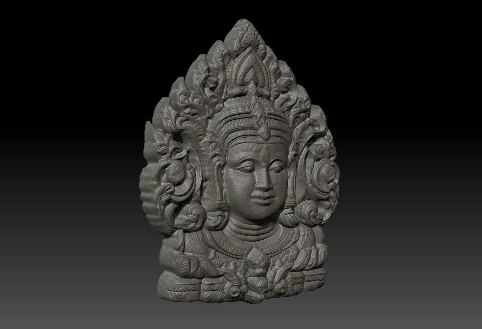 Thai Ornament Decor Bas Relied 16 - 231008 3D print model_1