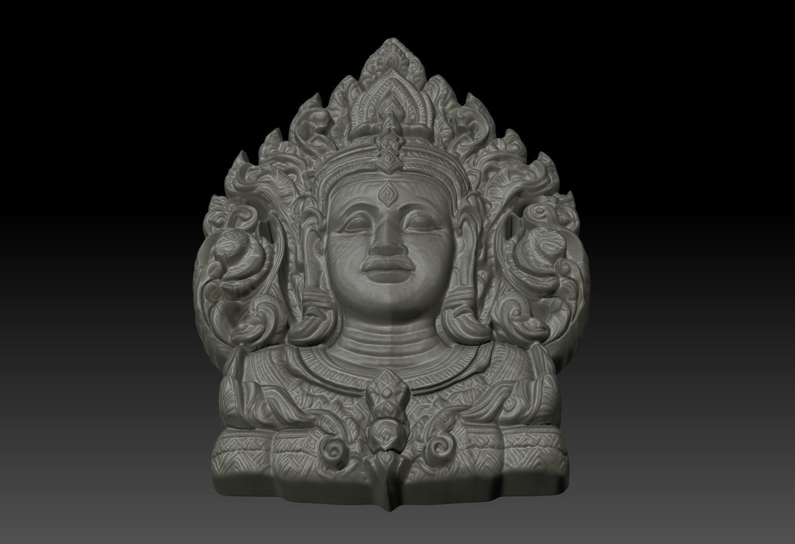Thai Ornament Decor Bas Relied 16 - 231008 3D print model_3