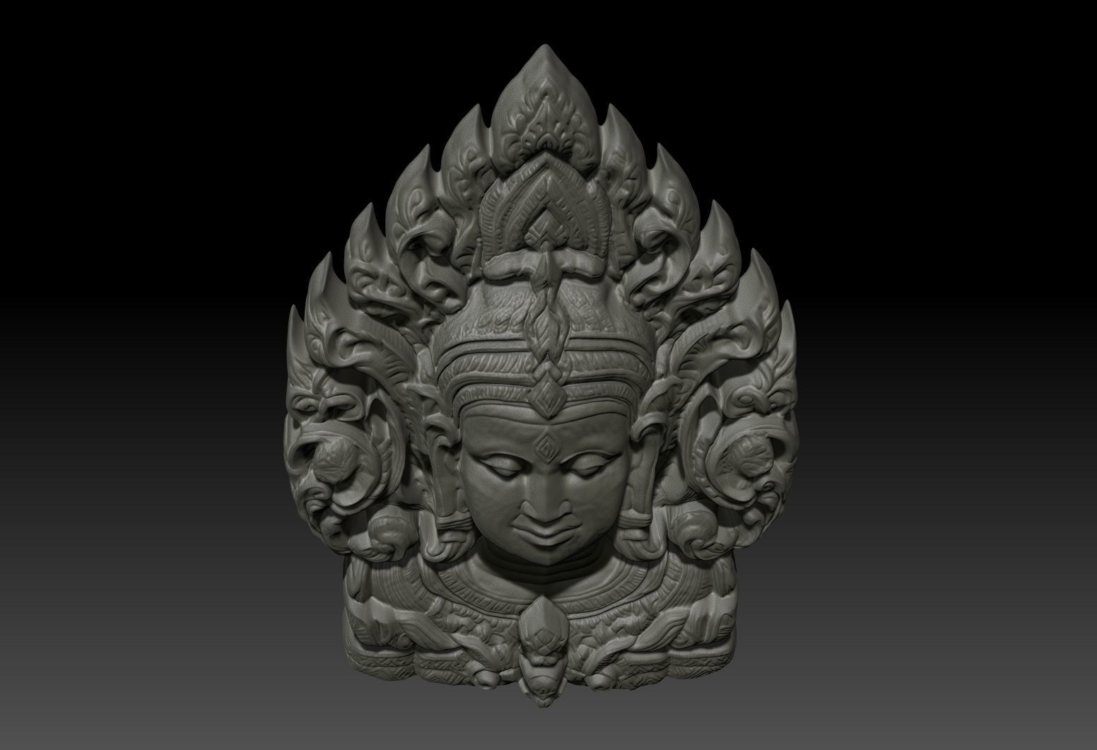Thai Ornament Decor Bas Relied 16 - 231008 3D print model_4