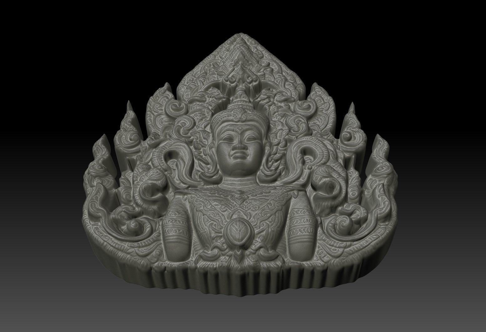 Thai Ornament Decor Bas Relied 15 - 231008 3D print model_3