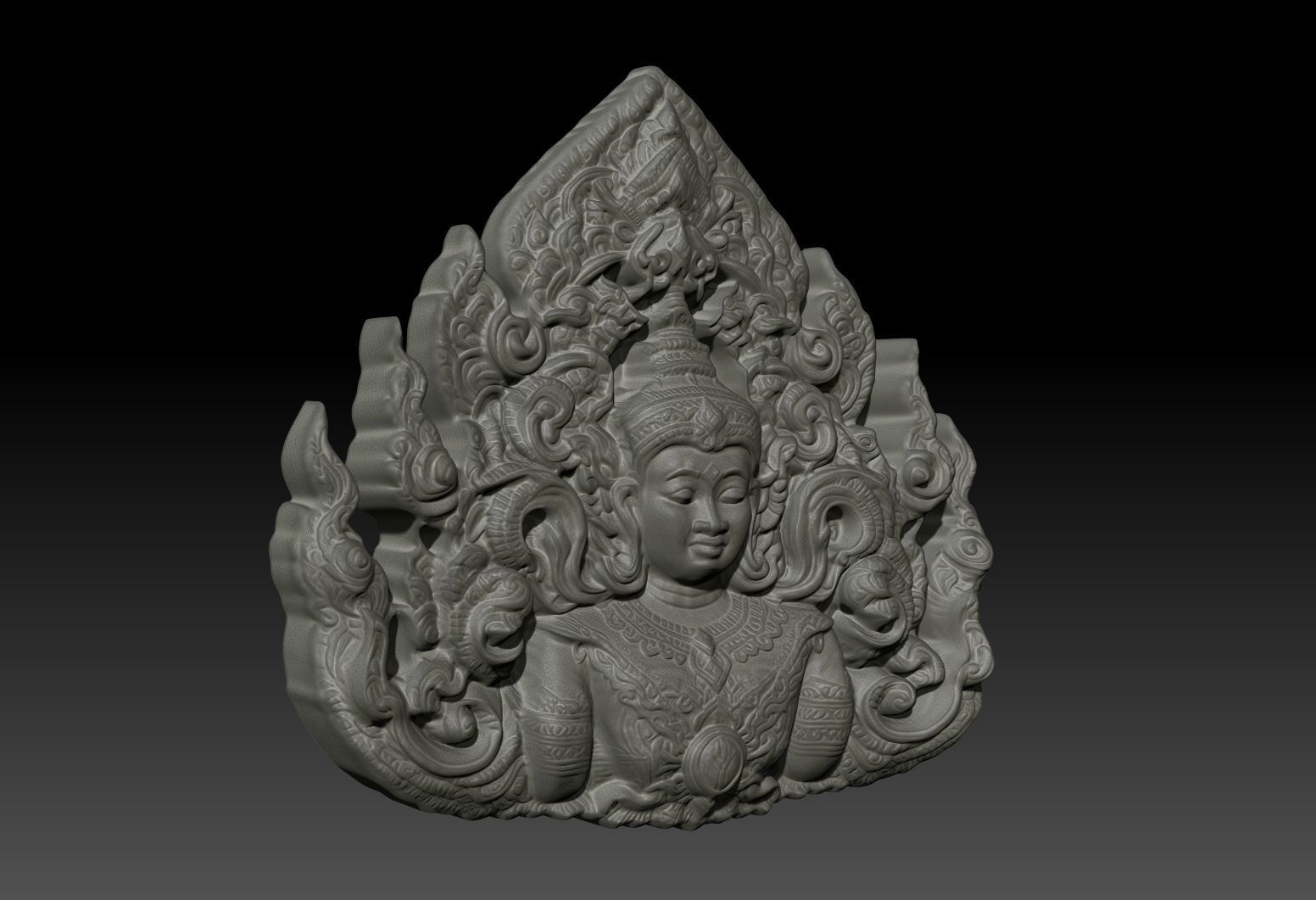 Thai Ornament Decor Bas Relied 15 - 231008 3D print model_1