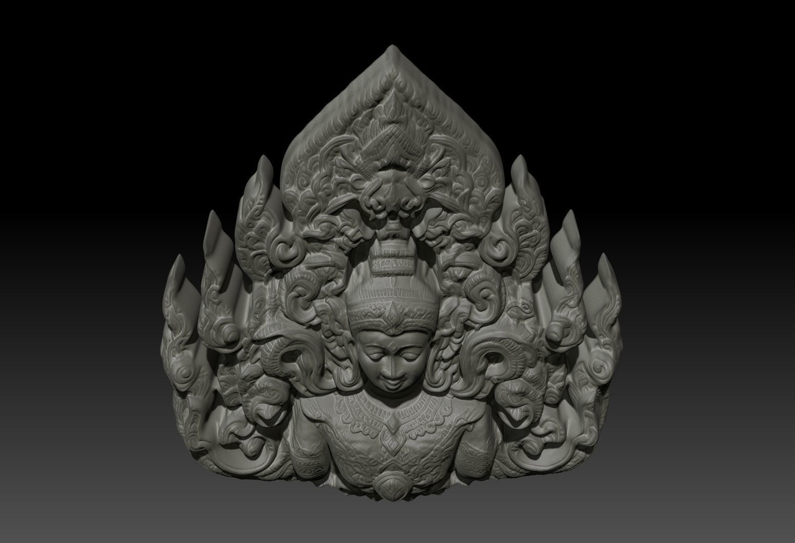 Thai Ornament Decor Bas Relied 15 - 231008 3D print model_4