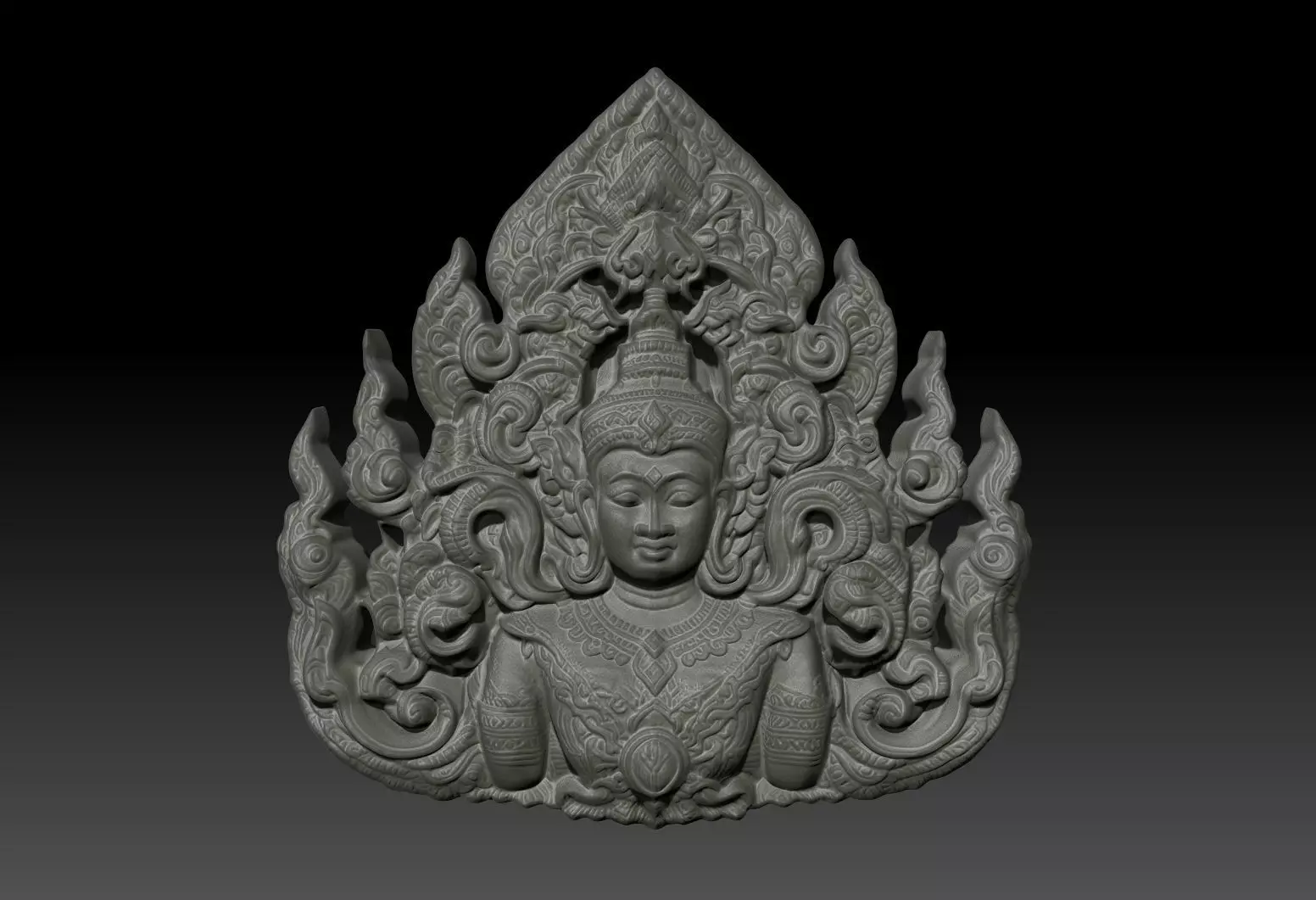 Thai Ornament Decor Bas Relied 15 - 231008 3D print model_0