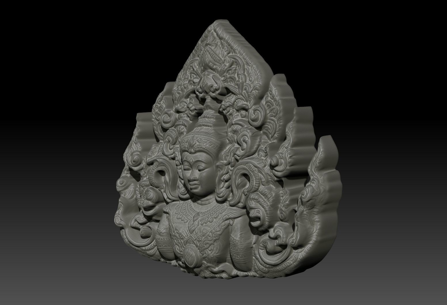 Thai Ornament Decor Bas Relied 15 - 231008 3D print model_2