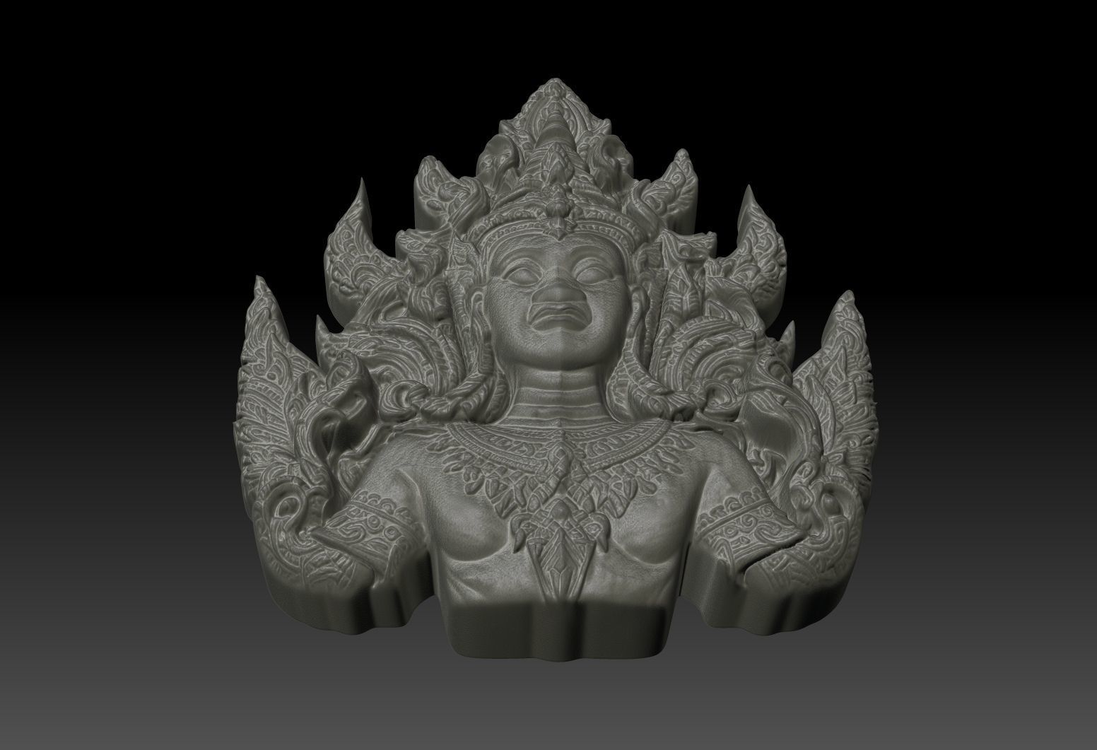 Thai Ornament Decor Bas Relied 13 - 231008 3D print model_3