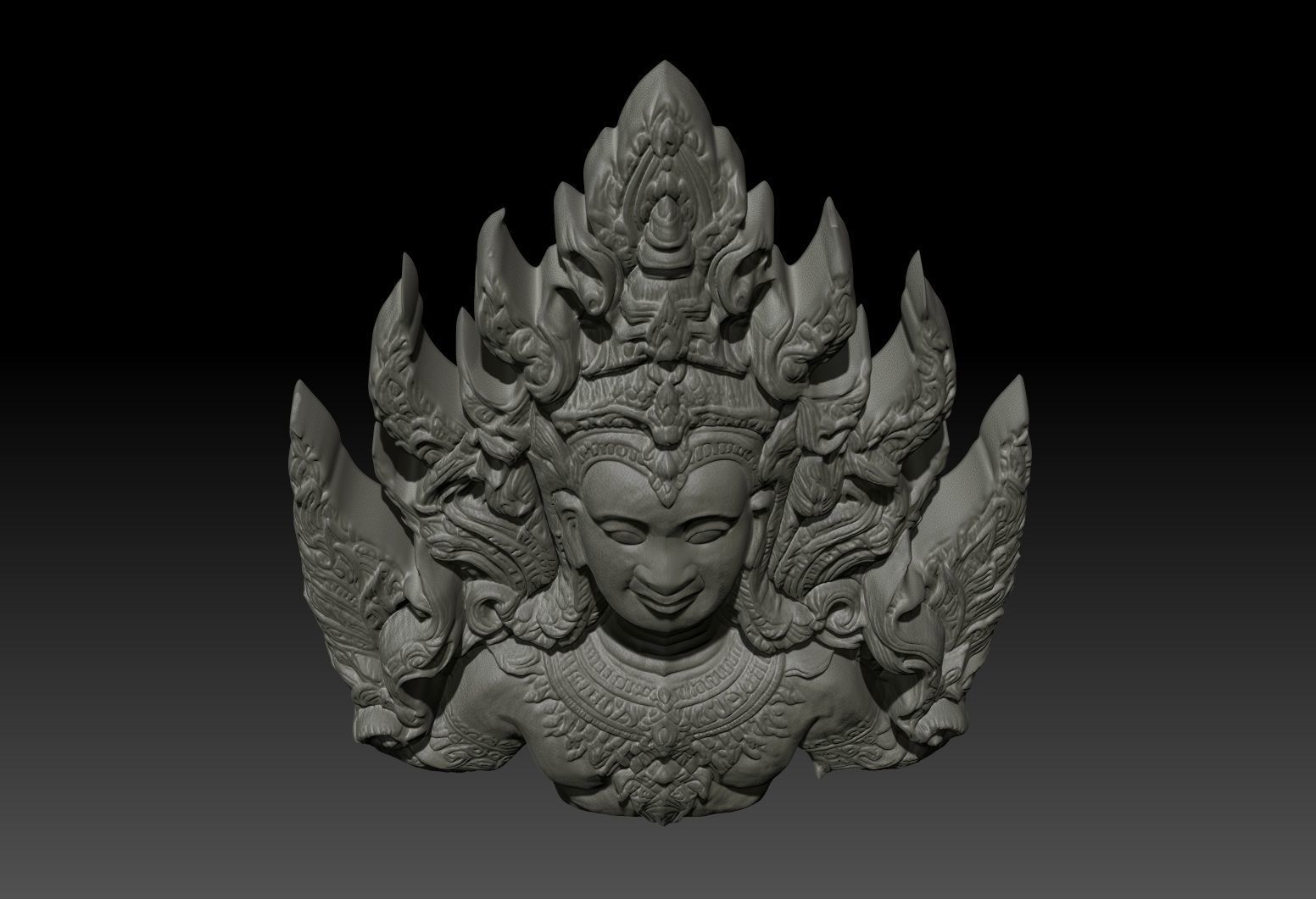 Thai Ornament Decor Bas Relied 13 - 231008 3D print model_4