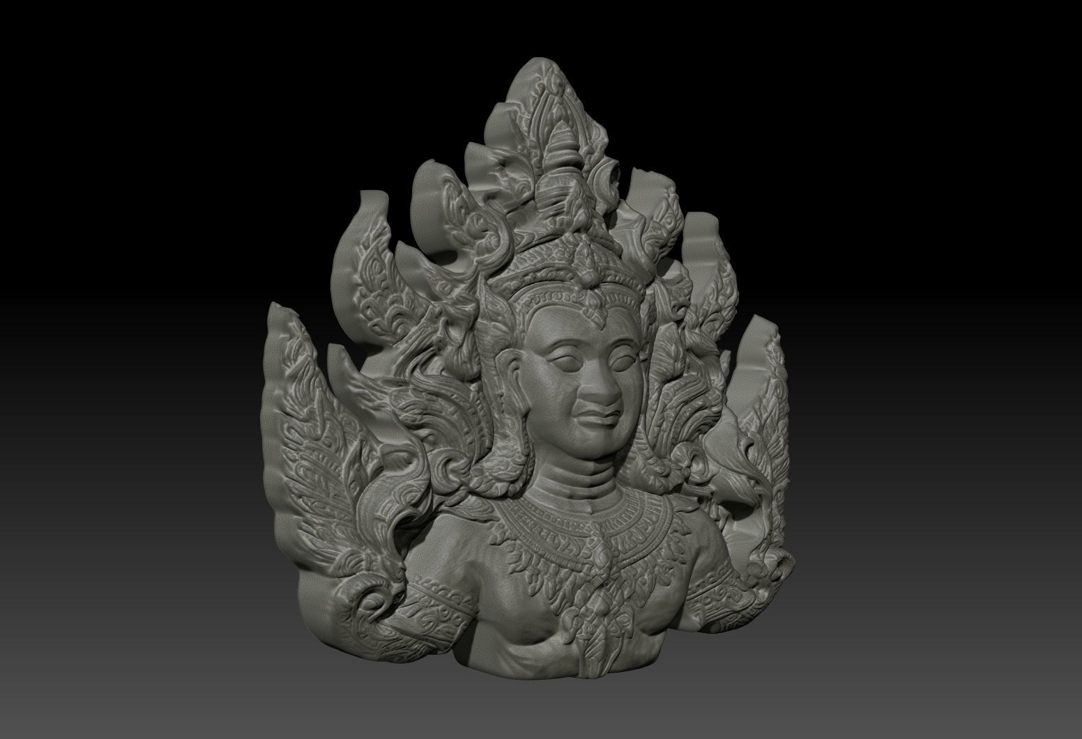 Thai Ornament Decor Bas Relied 13 - 231008 3D print model_1