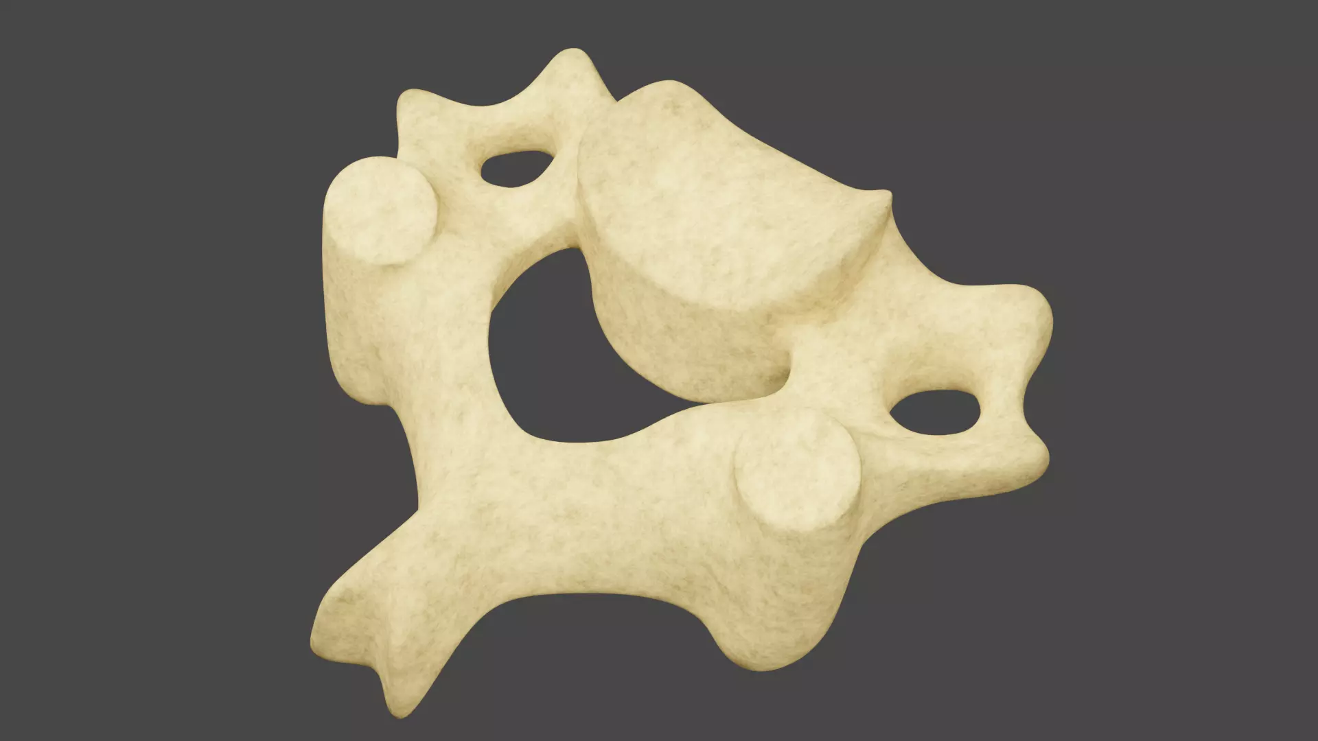 The Third Cervical Vertebra 3D model_0