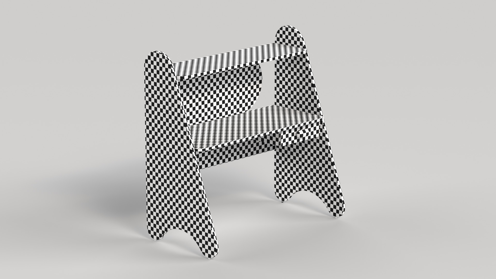 Table 13 Study Table for Kids with Storage Low-poly 3D model_6