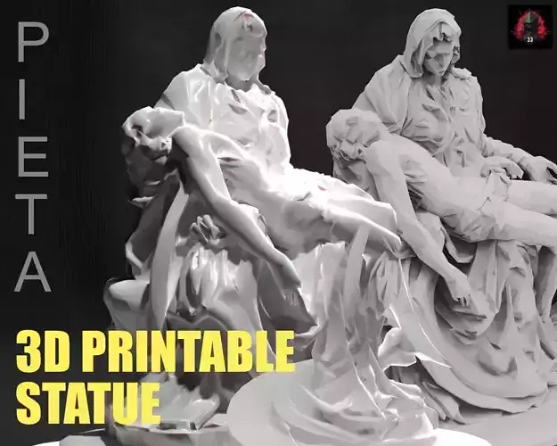 Michelangelo Pieta Low poly style 3D print model