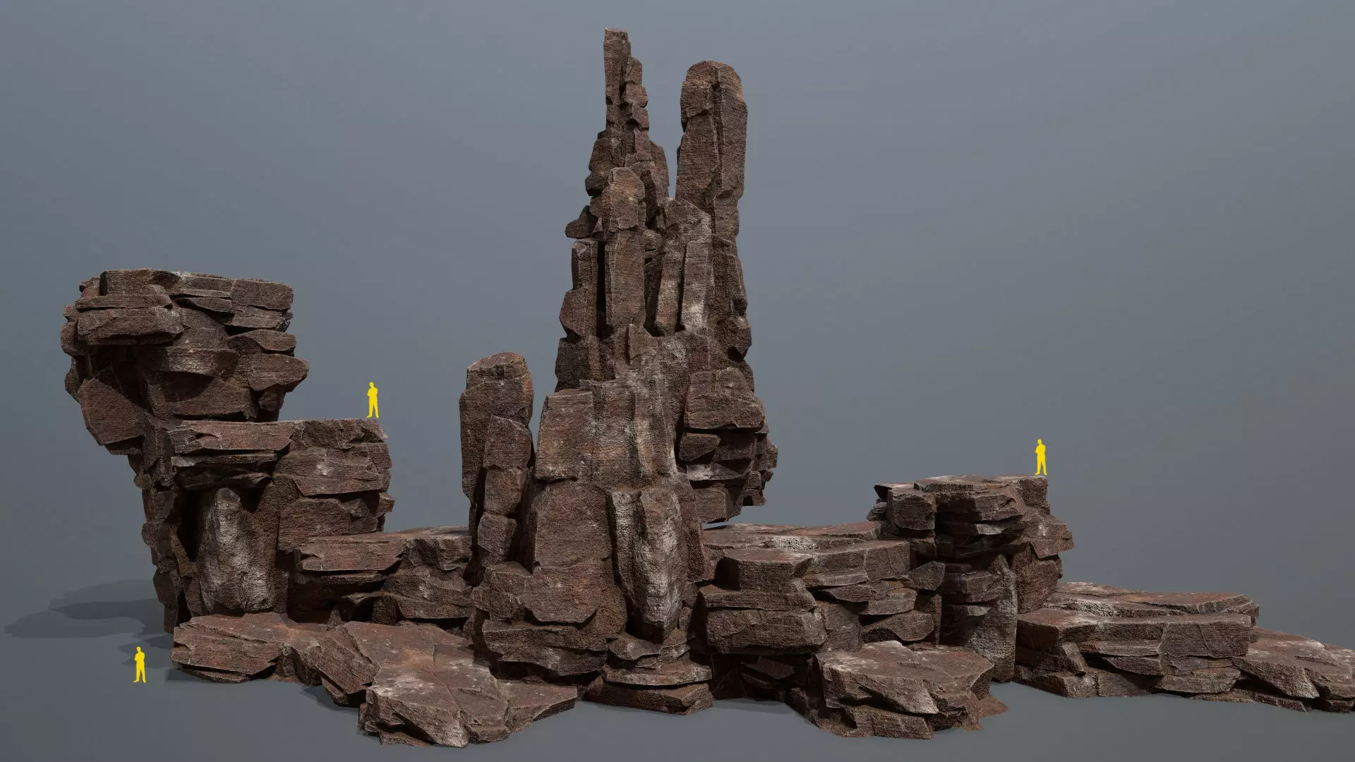 desert rocks Low-poly 3D model_0