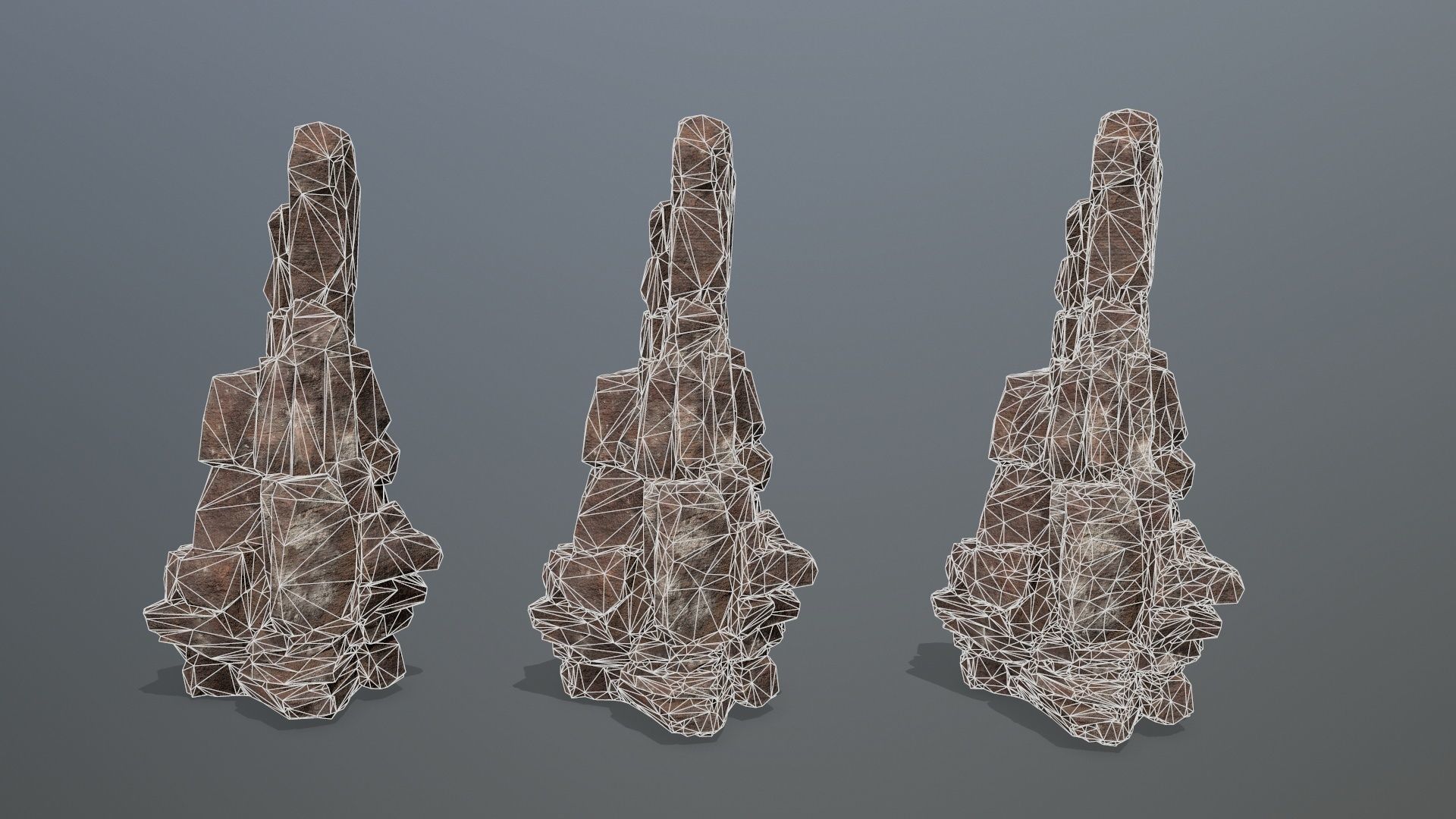 desert rocks Low-poly 3D model_10