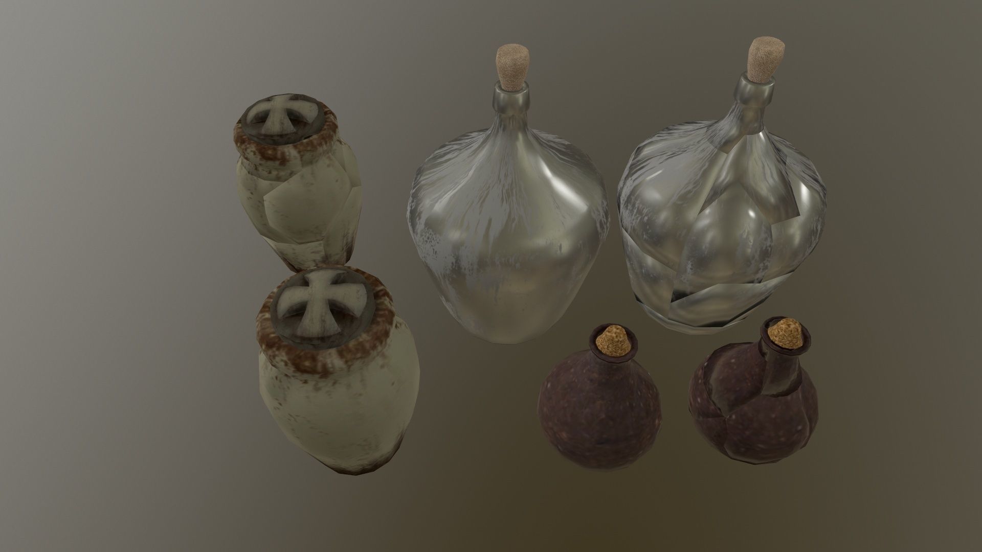 3D broken vase Low-poly 3D model_5