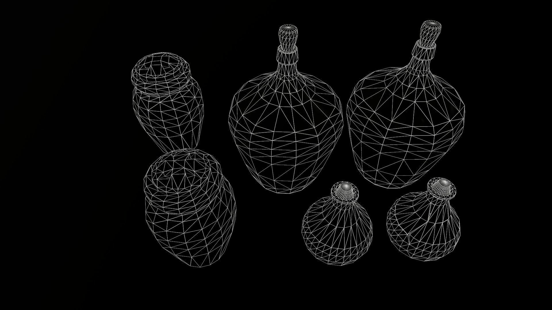 3D broken vase Low-poly 3D model_6