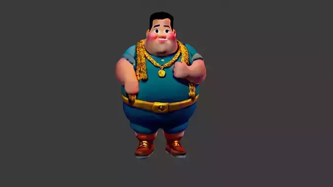 Fat Cartoon Man 