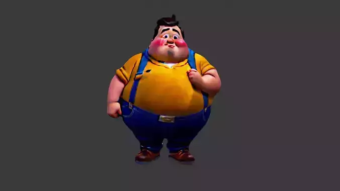 Fat Cartoon Man 