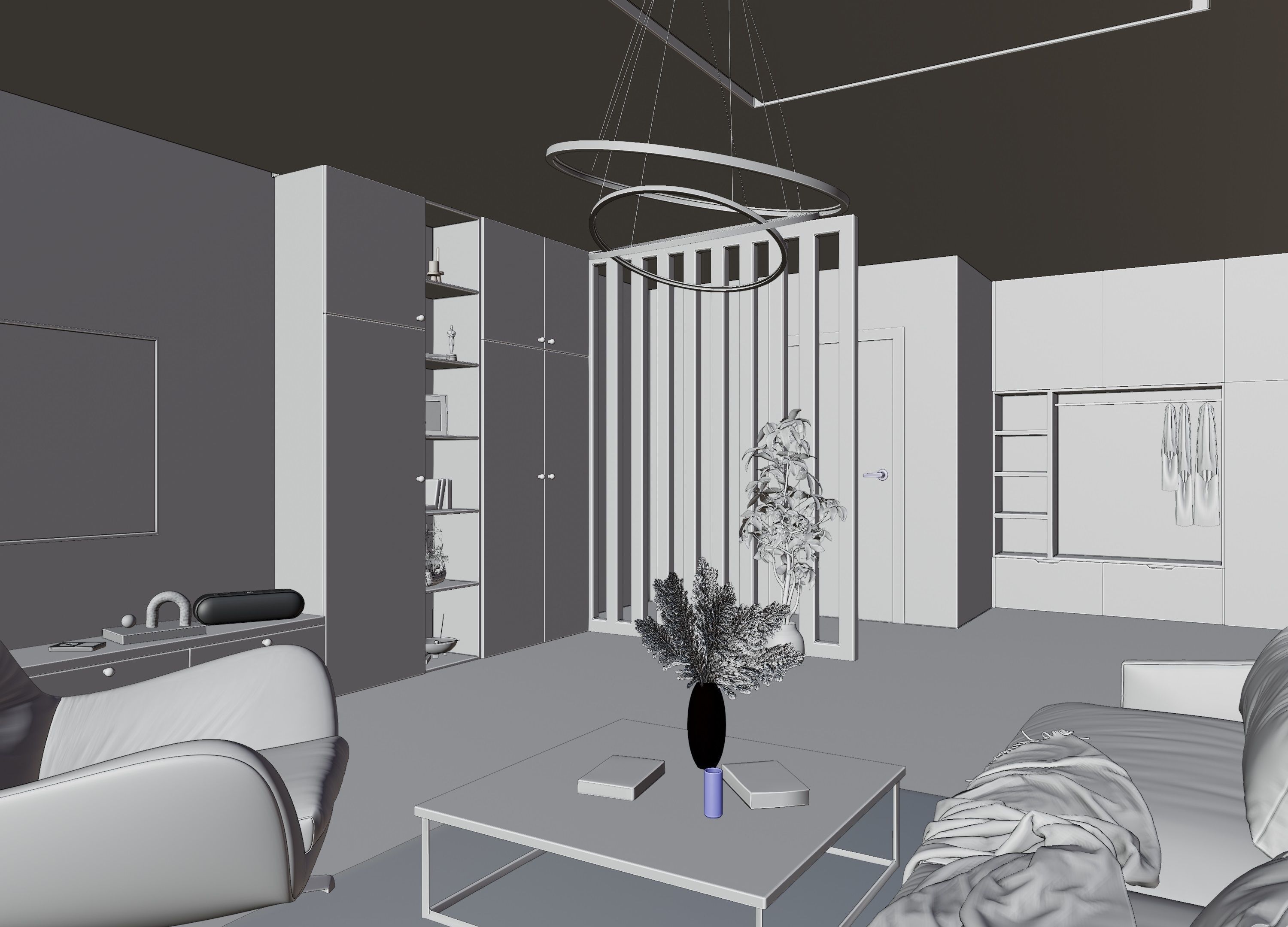 Modern Apartment Scene In Native Blend File-Vizfromblender 3D model_15